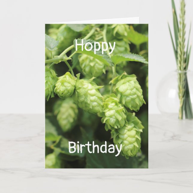 Tarjeta Arte del salto: Saludo de lúpulo del cumpleaños (Anverso)