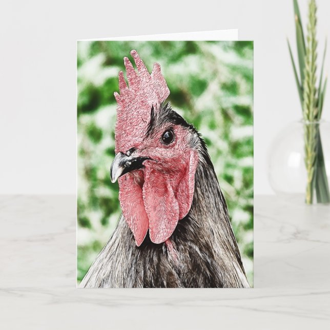 Tarjeta Arte digital Blue Rooster (Anverso)