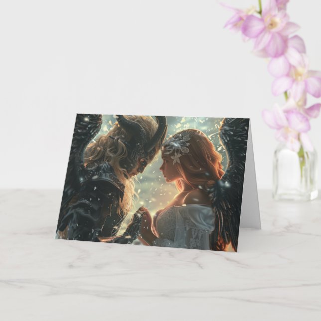 Tarjeta Arte digital de amor verdadero (Orquídea)