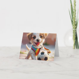 Tarjeta Arte digital de cachorro arcoíris lindo