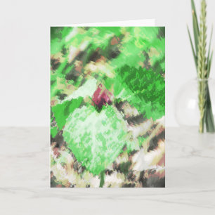 Tarjeta Arte digital de flores silvestres de primavera