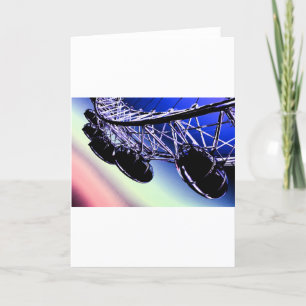 Tarjeta arte digital de Londres de la rueda del milenio