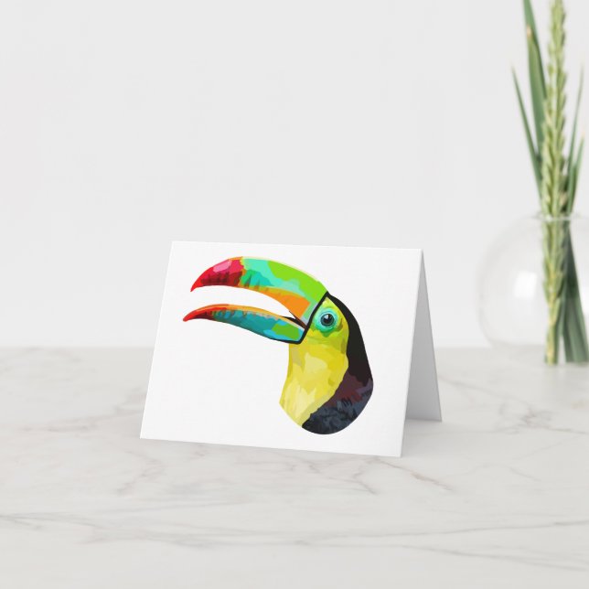 Tarjeta Arte Digital de Tucán Dibujado a Mano (Anverso)