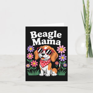 Tarjeta Arte divertido de Beagle para mujeres chicas mamá 
