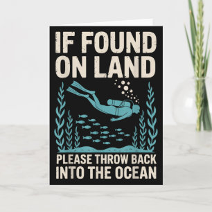 Tarjeta Arte divertido de buceo para hombres mujeres buzo 