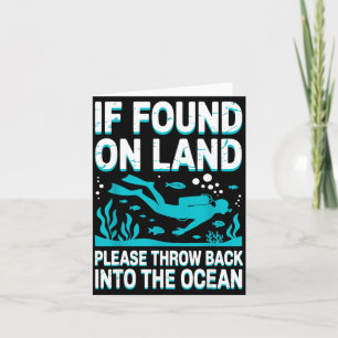 Tarjeta Arte divertido de buceo para hombres y mujeres que