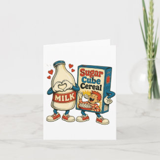 Tarjeta Arte divertido de comida de dibujos animados