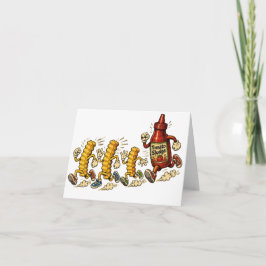 Tarjeta Arte divertido de comida de dibujos animados