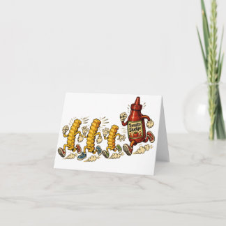 Tarjeta Arte divertido de comida de dibujos animados