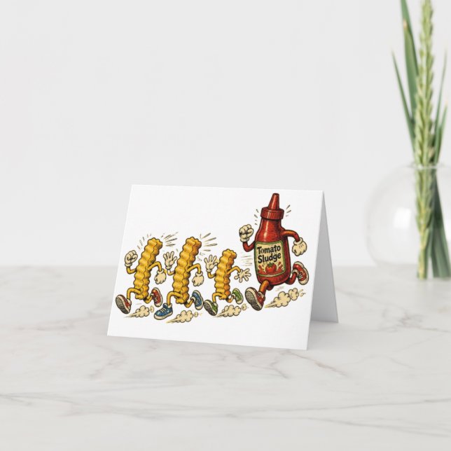 Tarjeta Arte divertido de comida de dibujos animados (Anverso)