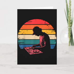 Tarjeta Arte divertido de Dj hombres mujeres productor de 