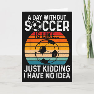 Tarjeta Arte Divertido de Fútbol para Chicos Hombres Mujer