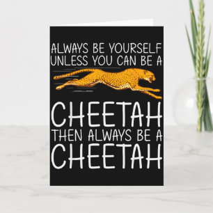 Tarjeta Arte divertido de guepardo para hombres mujeres ni