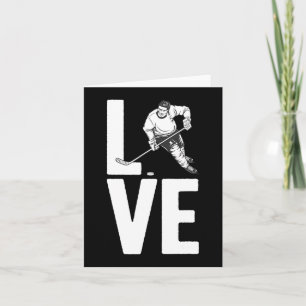 Tarjeta Arte divertido de hockey sobre hielo para hombres 