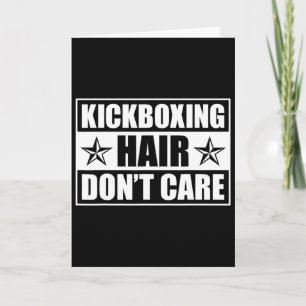 Tarjeta Arte divertido de kickboxing para hombres y mujere