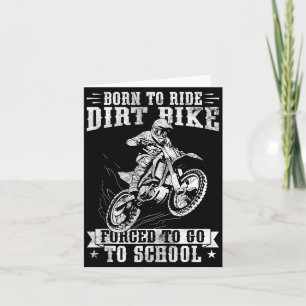 Tarjeta Arte divertido de moto de cross para niños y niñas