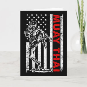 Tarjeta Arte divertido de Muay Thai para hombres mujeres n
