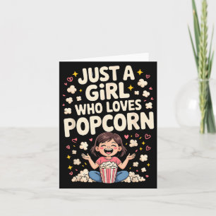 Tarjeta Arte divertido de palomitas de maíz para mujeres y