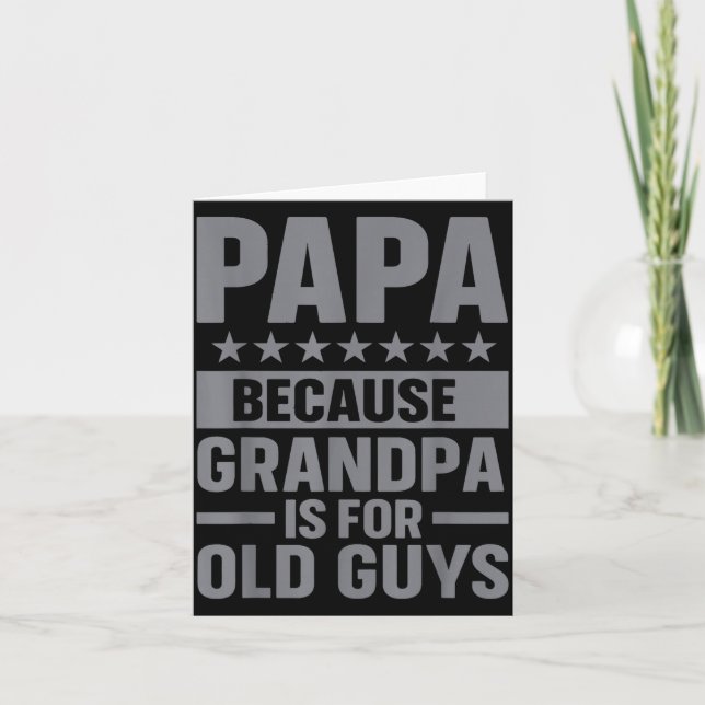 Tarjeta Arte Divertido de Papá para Abuelo de Nietos Día d (Anverso)