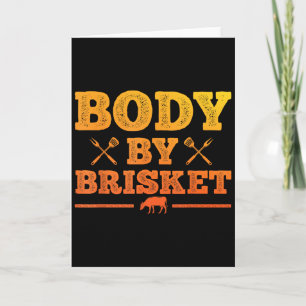 Tarjeta Arte Divertido de Parrilla de Carne para Hombres M