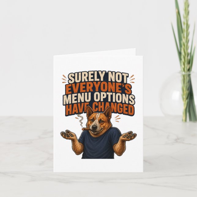 Tarjeta Arte divertido de perro de dibujos animados (Anverso)