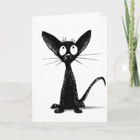 Arte divertido personalizado de gato oriental en b
