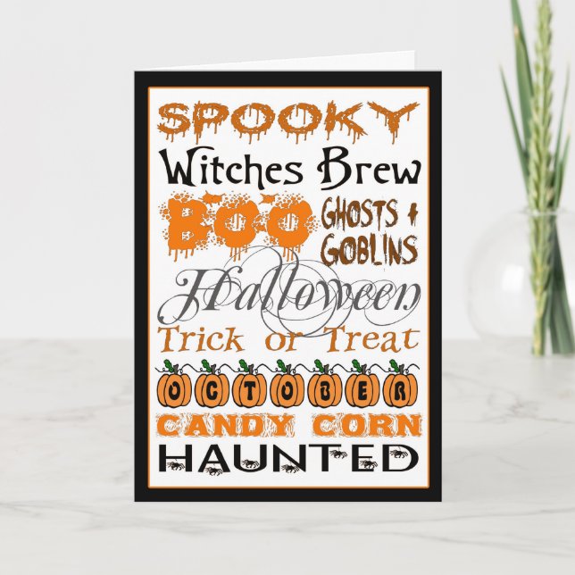 Tarjeta Arte en el metro de Halloween (Anverso)