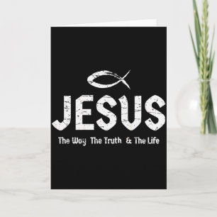 Tarjeta (arte en la parte posterior) Biblia Juan 14_6 Jesú