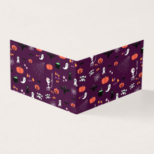 Tarjeta Arte espeluznante y lindo de Halloween