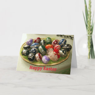 Tarjeta Arte Europeo de Huevo de Pascua