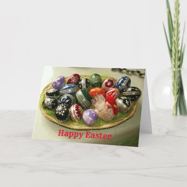 Tarjeta Arte europeo de huevos de Pascua (Anverso)