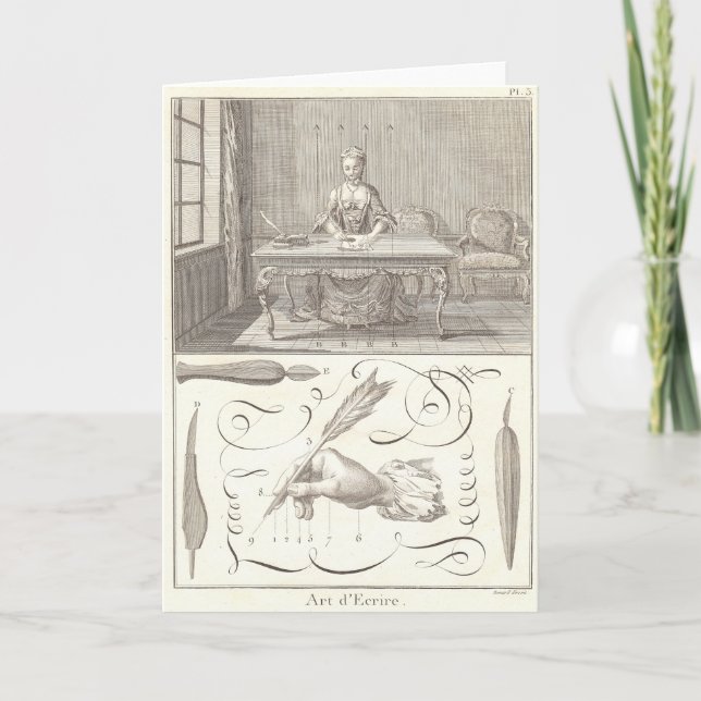 Tarjeta Arte execrador de la escritura de la Enciclopedia  (Anverso)