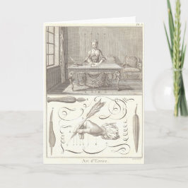 Tarjeta Arte execrador de la escritura de la Enciclopedia 