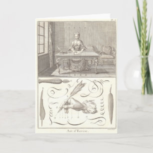 Tarjeta Arte execrador de la escritura de la Enciclopedia