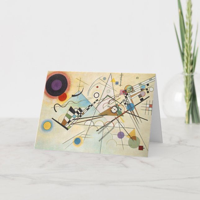 Tarjeta Arte expresionista abstracto moderno de Kandinsky (Anverso)