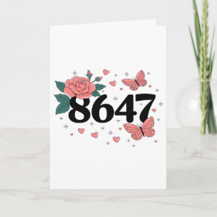 Tarjeta Arte floral anti-Trump retro presidente 