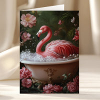 Arte floral tropical de flamenco de bañera para cu