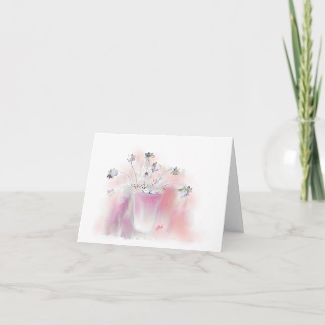 Tarjeta Arte "Flores de primavera" (Anverso)