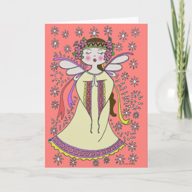Tarjeta Arte folclórico de Angel Ucraniano (Anverso)