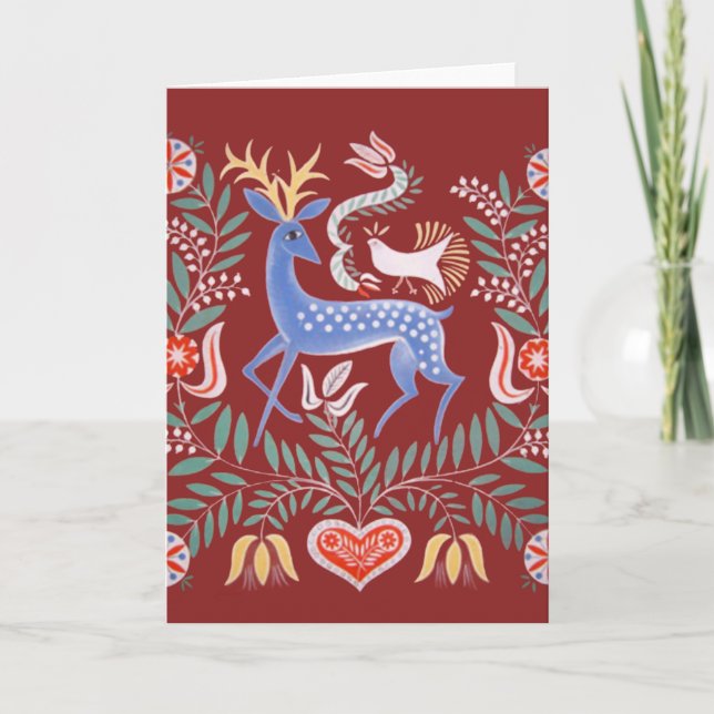 Tarjeta Arte folclórico húngaro (Anverso)