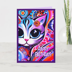 Tarjeta Arte folclórico mexicano Resumen Cumpleaños de Gat
