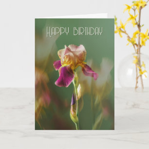 Tarjeta Arte fotográfico floral Iris soñador 
