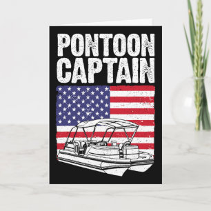 Tarjeta Arte genial del capitán del barco pontón para homb