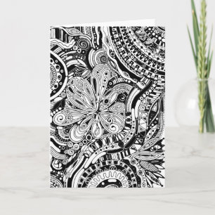 Tarjeta Arte Geométrico Negro Y Blanco 15