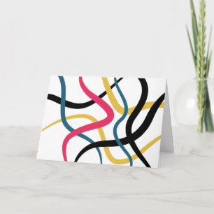 Tarjeta Arte gráfico colorido, caótico, audaz y vibrante
