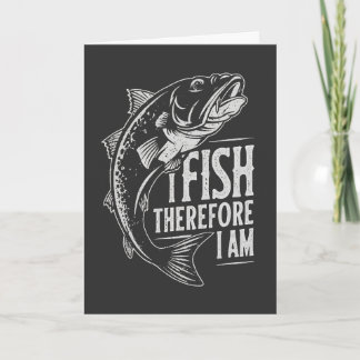 Tarjeta Arte Gráfico de Cita de Pesca Vintage