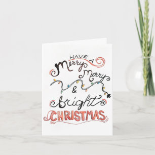 Tarjeta "Arte Gráfico de Felicitaciones Navideñas Alegre y