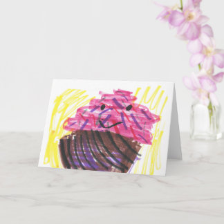 Tarjeta Arte infantil, adorable pastelito