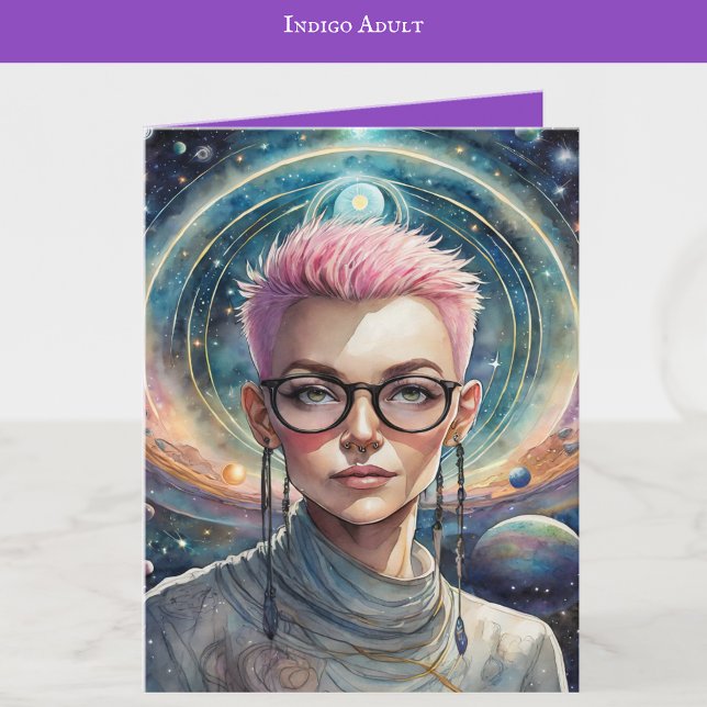 Tarjeta Arte infantil índigo | Arte de adultos índigo | En (Subido por el creador)