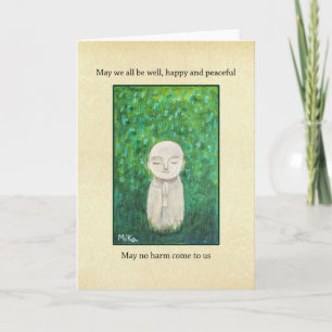 Tarjeta Arte Jizo Budismo Oración Empatía Recupérate pront